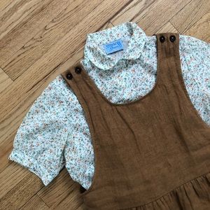 Vintage floral Peter Pan collar blouse